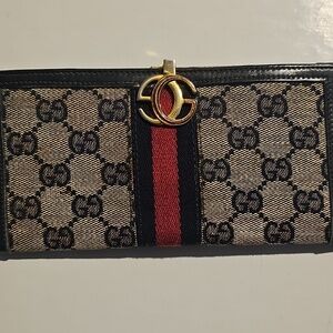 Authentic Gucci Monogram Vintage Wallet , GG Supreme Canvas